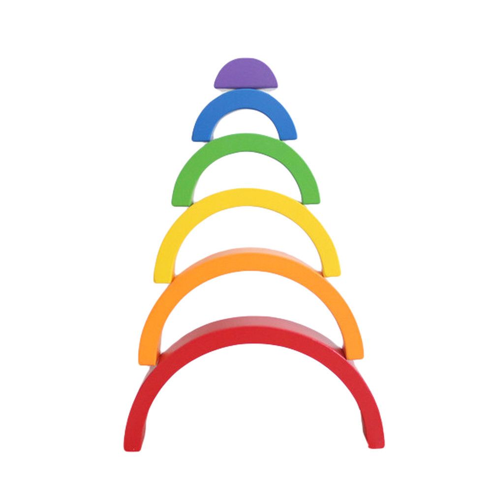 Generic - Arc Rainbow Bridge Jouet en bois pour blocs enfants Jouets Jeux Jouets éducatifs - Poupées