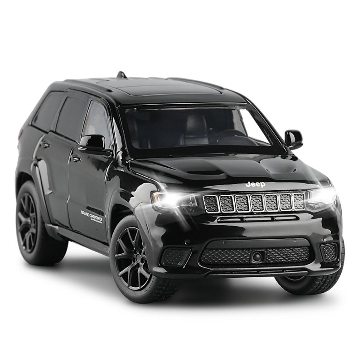 Universal - 1: 32 Jeep Grand Chernot en alliage métallique moulé sous pression modèle miniature et modèle acoustique et optique enfant voiture cadeau |(Le noir) - Voitures