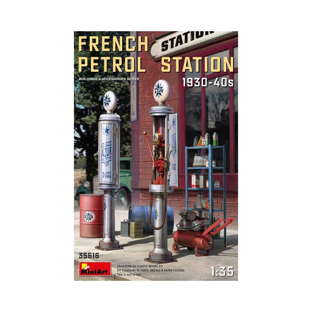 Mini Art - French Petrol Station 1930-40s - Décor Modélisme - Accessoires maquettes