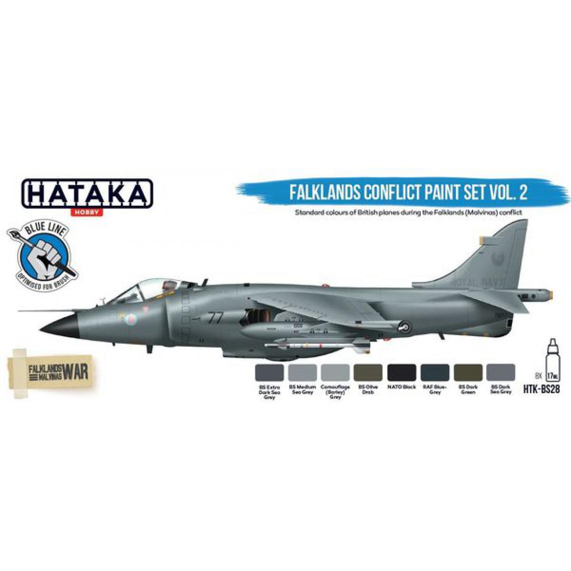 Hataka - Blue Line Set (8 pcs) Falklands Conflict paint set vol. 2 - HATAKA - Accessoires et pièces