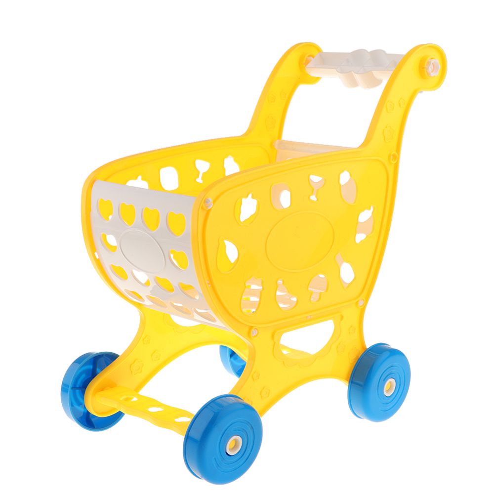 marque generique - Stockage de chariot de mini chariot de supermarché de bébé feignent le caddie jaune de jouet - Jeux d'éveil