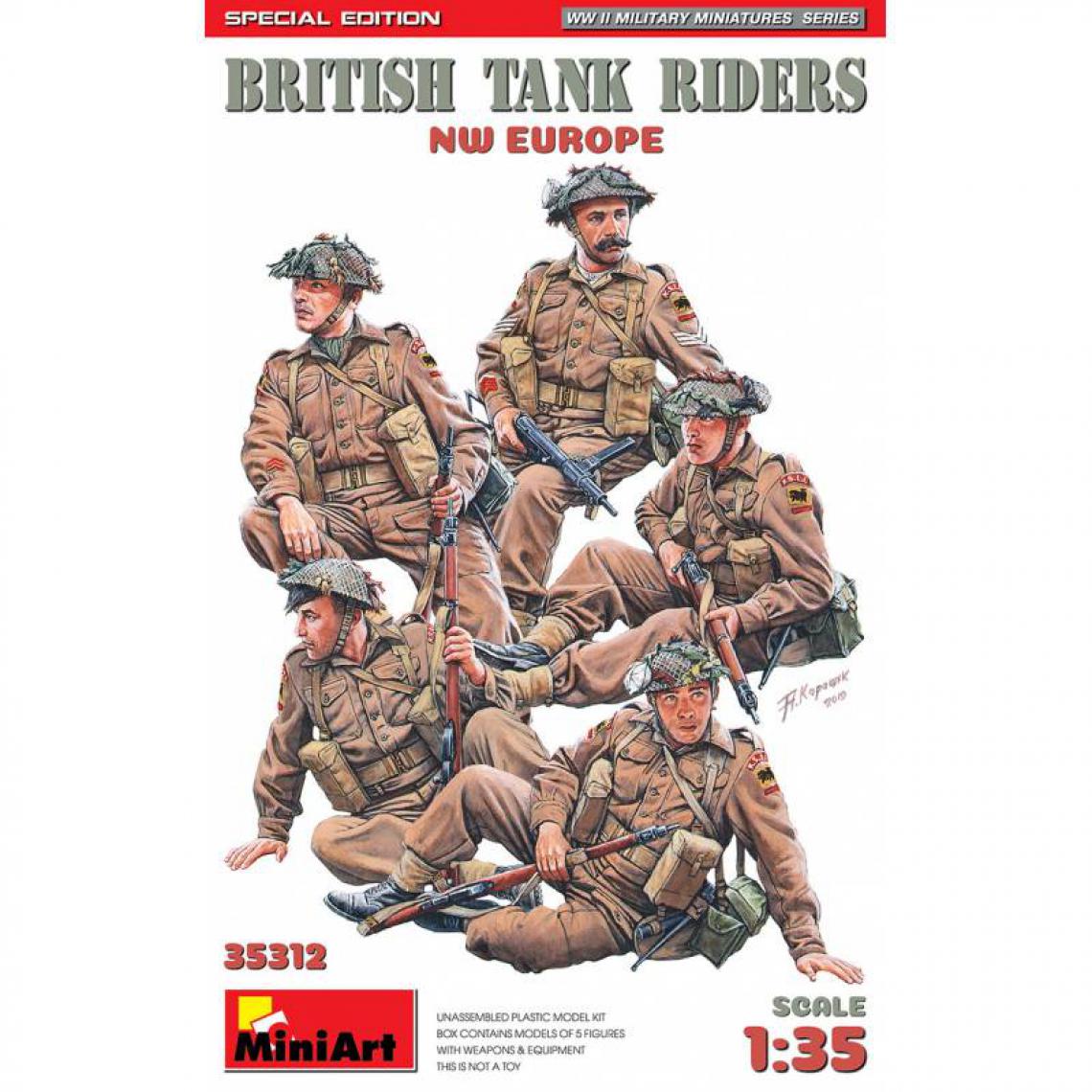 Mini Art - Figurine Mignature British Tank Riders. Nw Europe. Special Edition - Figurines militaires