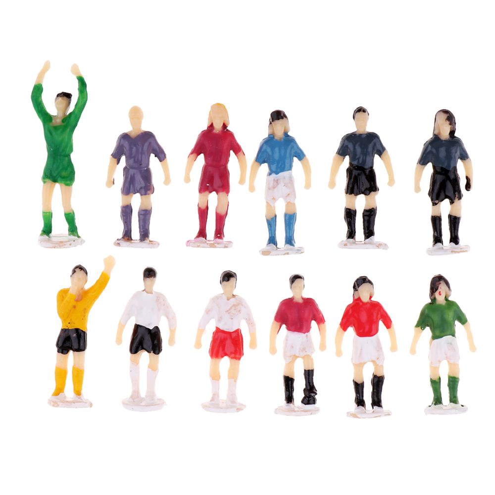 marque generique - 1/87 ho oo layout football joueur de football modèle d'action modèle jouets peints - Accessoires maquettes