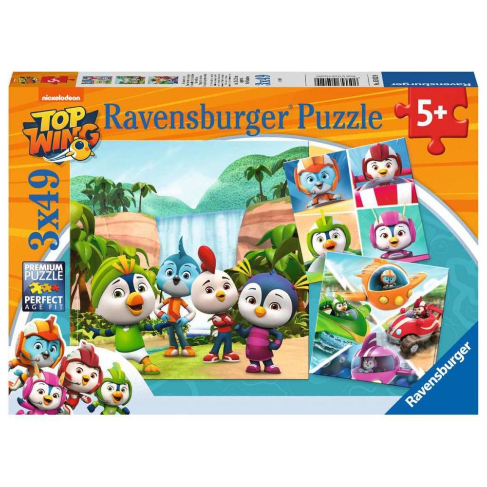 Ravensburger - Ravensburger - Puzzles 3x49 pièces - Emotions fortes en équipe / Top Wing - Animaux