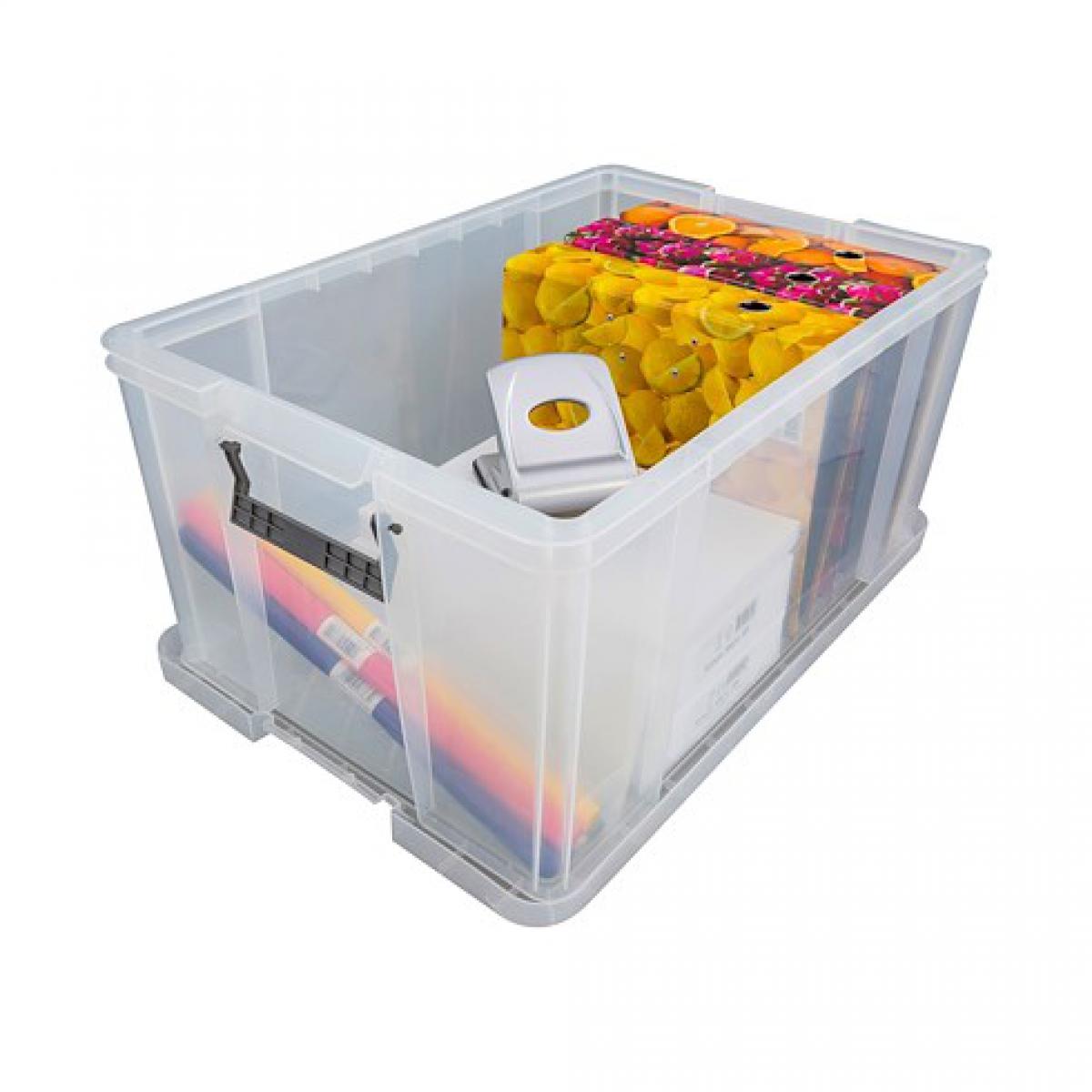Allstore - Boîte de rangement plastique 70 L incolore - Accessoires Bureau