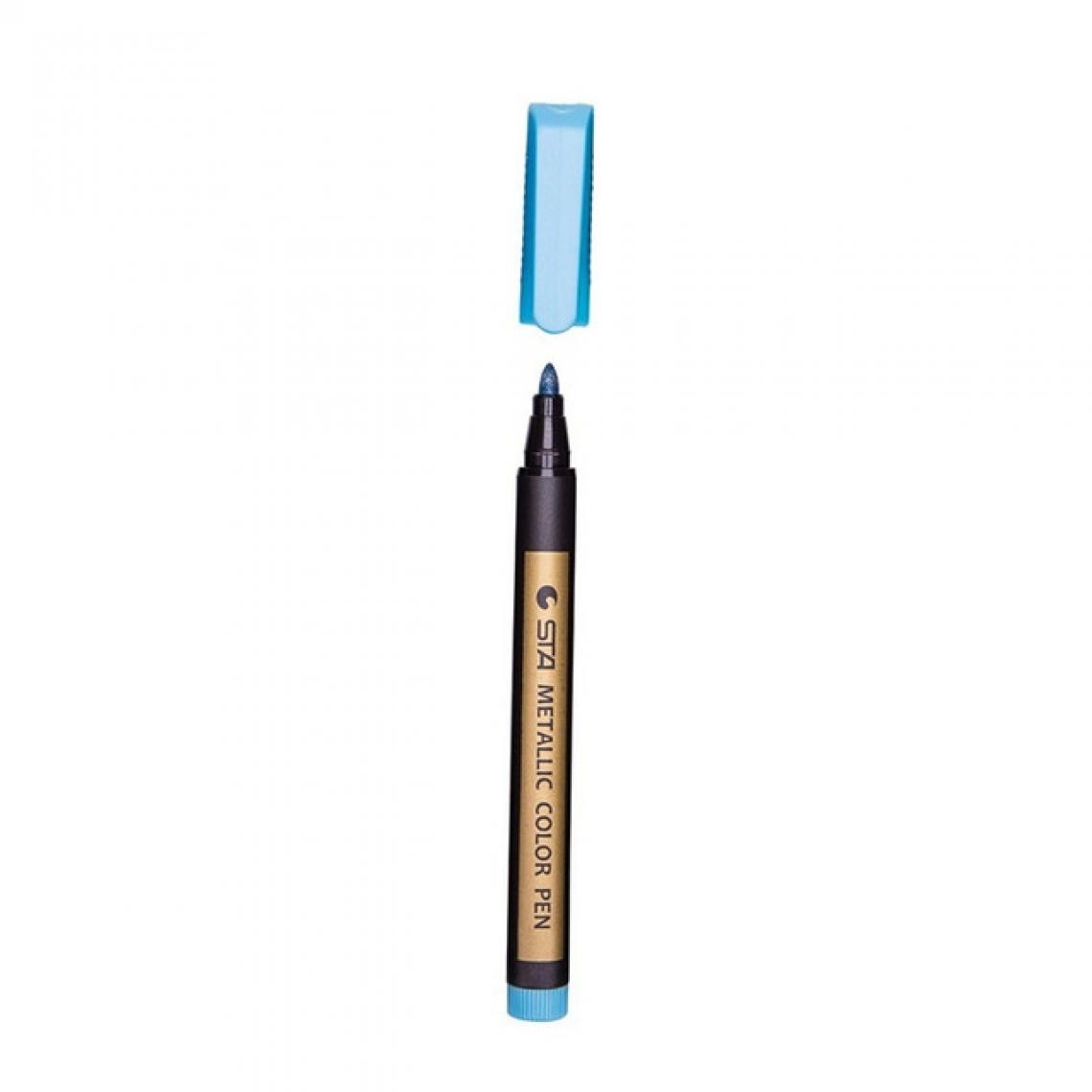 Wewoo - 2 PCS Surligneurs de couleur marqueurs imperméables bleu - Accessoires Bureau