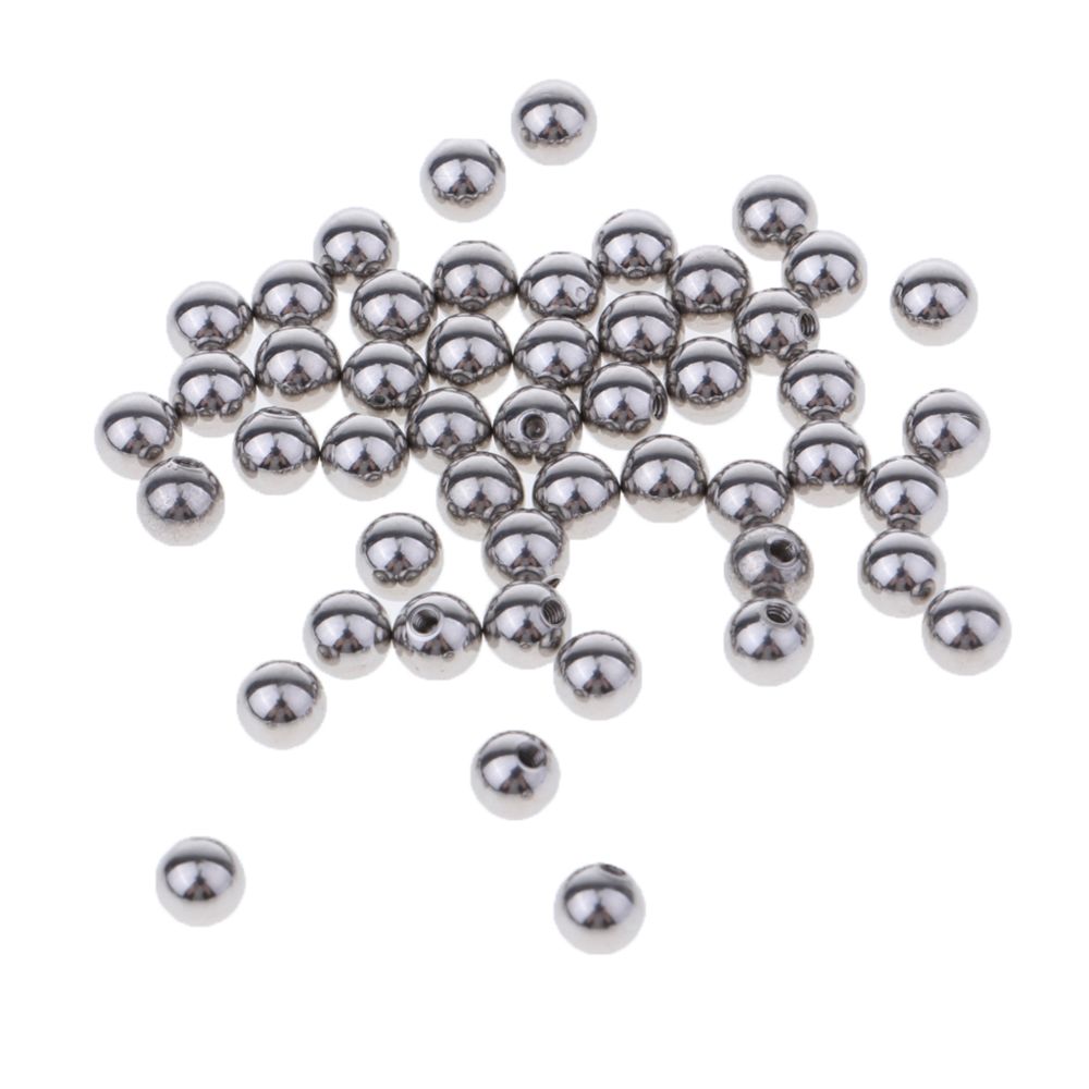 marque generique - Boule de rechange de bijoux de piercing de l'acier inoxydable 50PC 1,6 x 5mm - Perles
