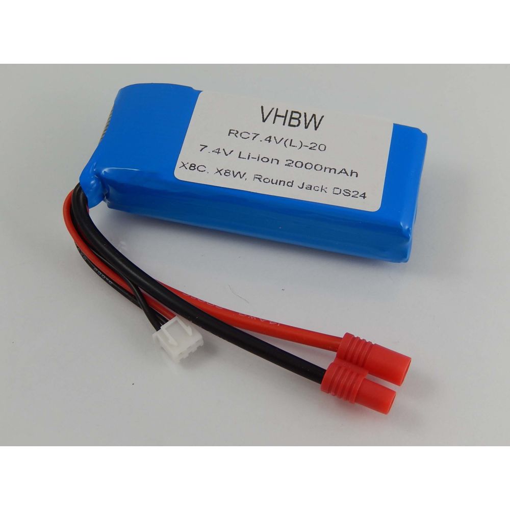 Vhbw - vhbw Li-Polymer Batterie 2000mAh (7.4V) pour drone, quadrirotor Syma Round Jack DS24, X8C, X8W - Accessoires et pièces