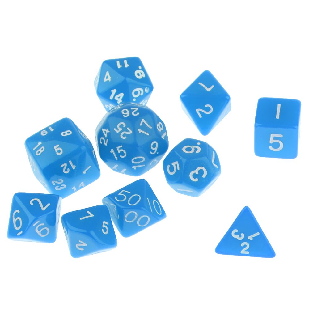 marque generique - Jeu de dés multi-faces D u0026 D Dice Polyhedral Dice D4-D30 pour le jeu de table bleu - Jeux de rôles