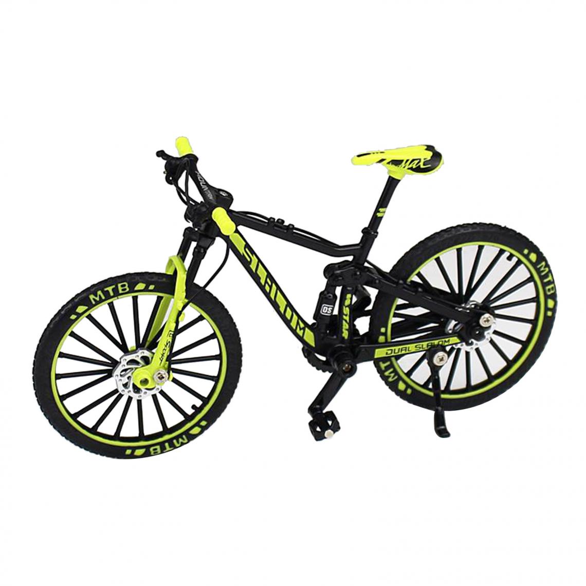 marque generique - 1:10 Mini Vélo De Course Montagne Doigt Vélo Jouets Modèle Décoration Artisanat Vert - Voitures