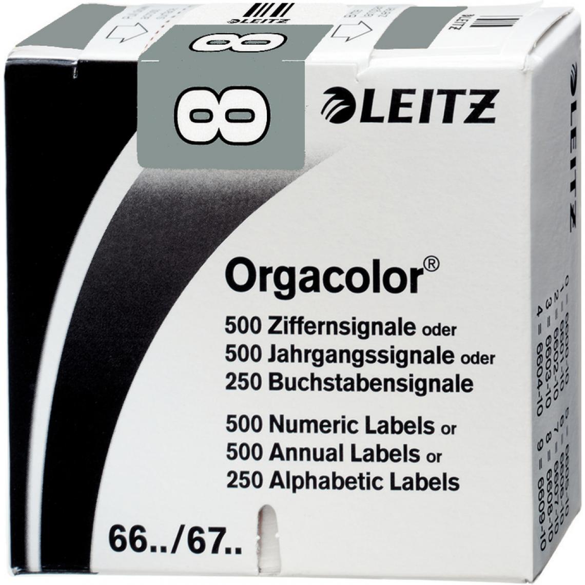 Leitz - LEITZ Etiquette numérique Orgacolor '8', rouleau, gris () - Accessoires Bureau