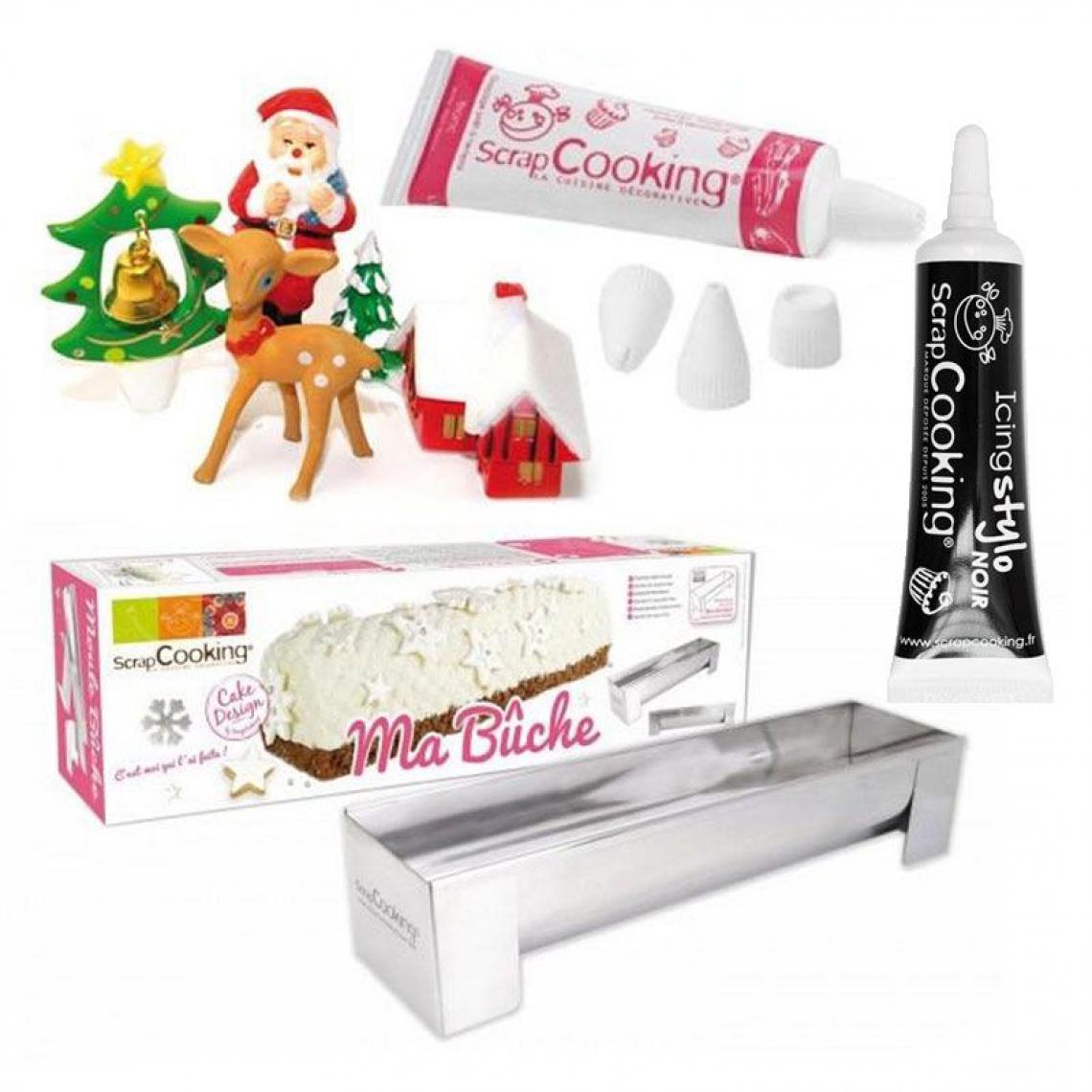 Scrapcooking - Kit bûche de Noël enchantée + Stylo de glaçage noir - Kits créatifs