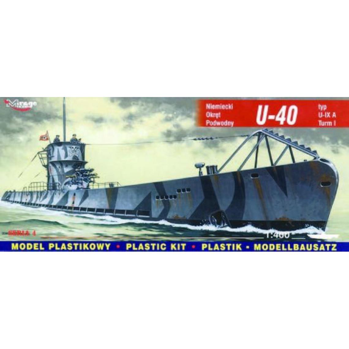Mirage Hobby - Deutsches U-Boot U 40 Typ IX A Turm I- 1:400e - Mirage Hobby - Accessoires et pièces