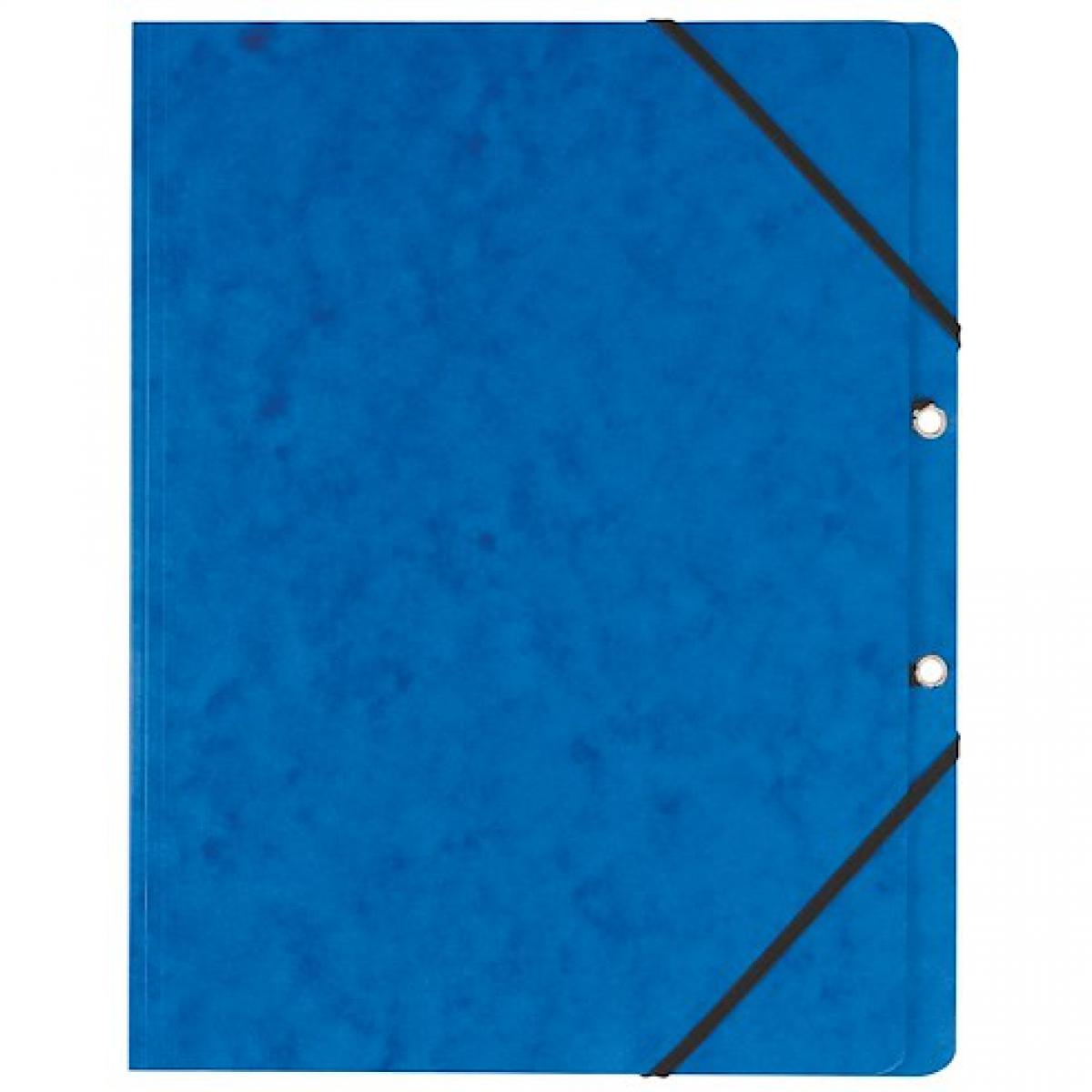 Exacompta - Chemise à élastique sans rabat Exacompta 24 x 32 cm - bleue - Lot de 10 - Accessoires Bureau