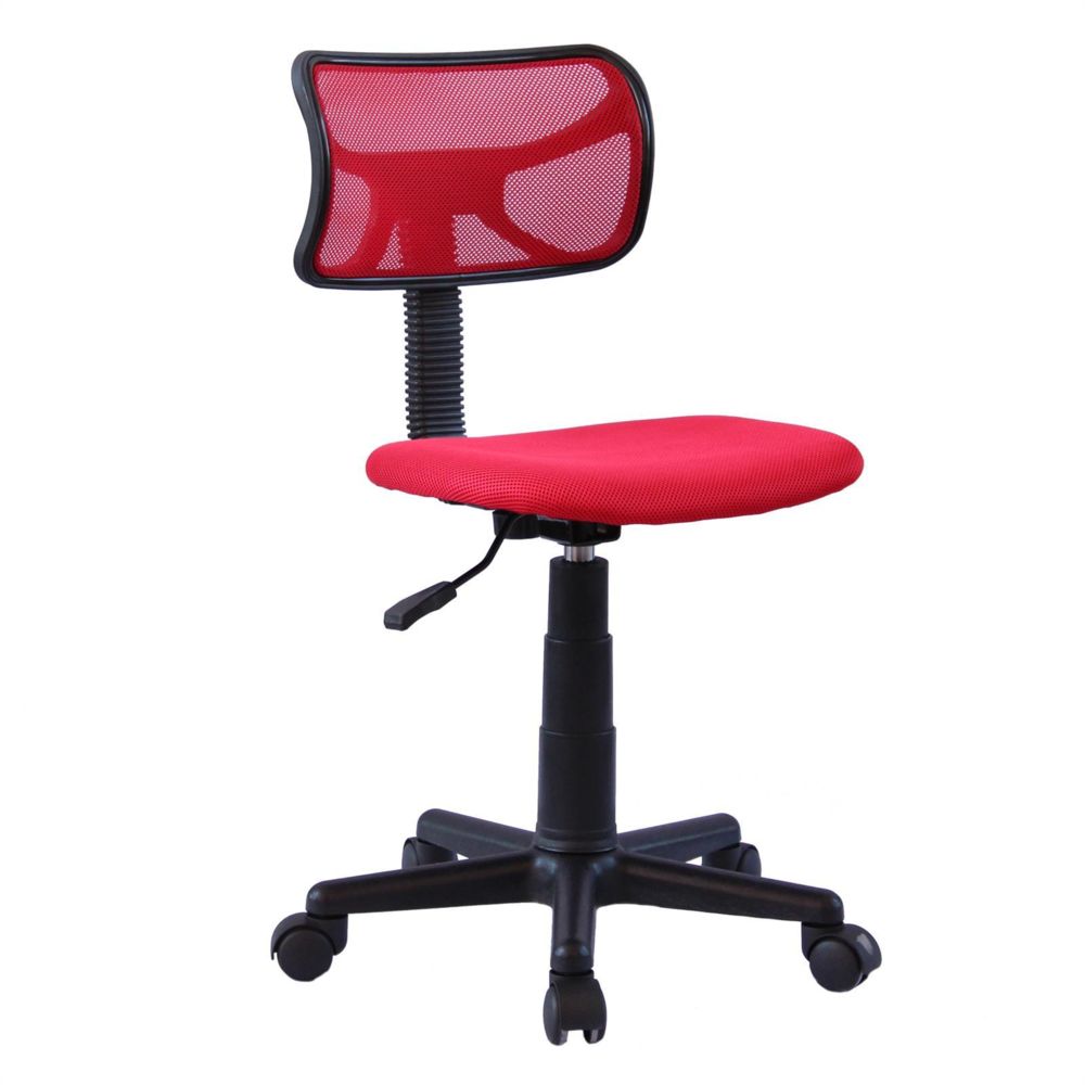 Idimex - Chaise de bureau pour enfant MILAN, rouge - Sièges et fauteuils de bureau