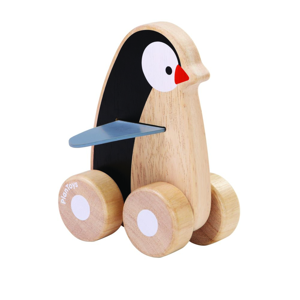 Plan Toys - Pingouin roulant - Jouets à empiler