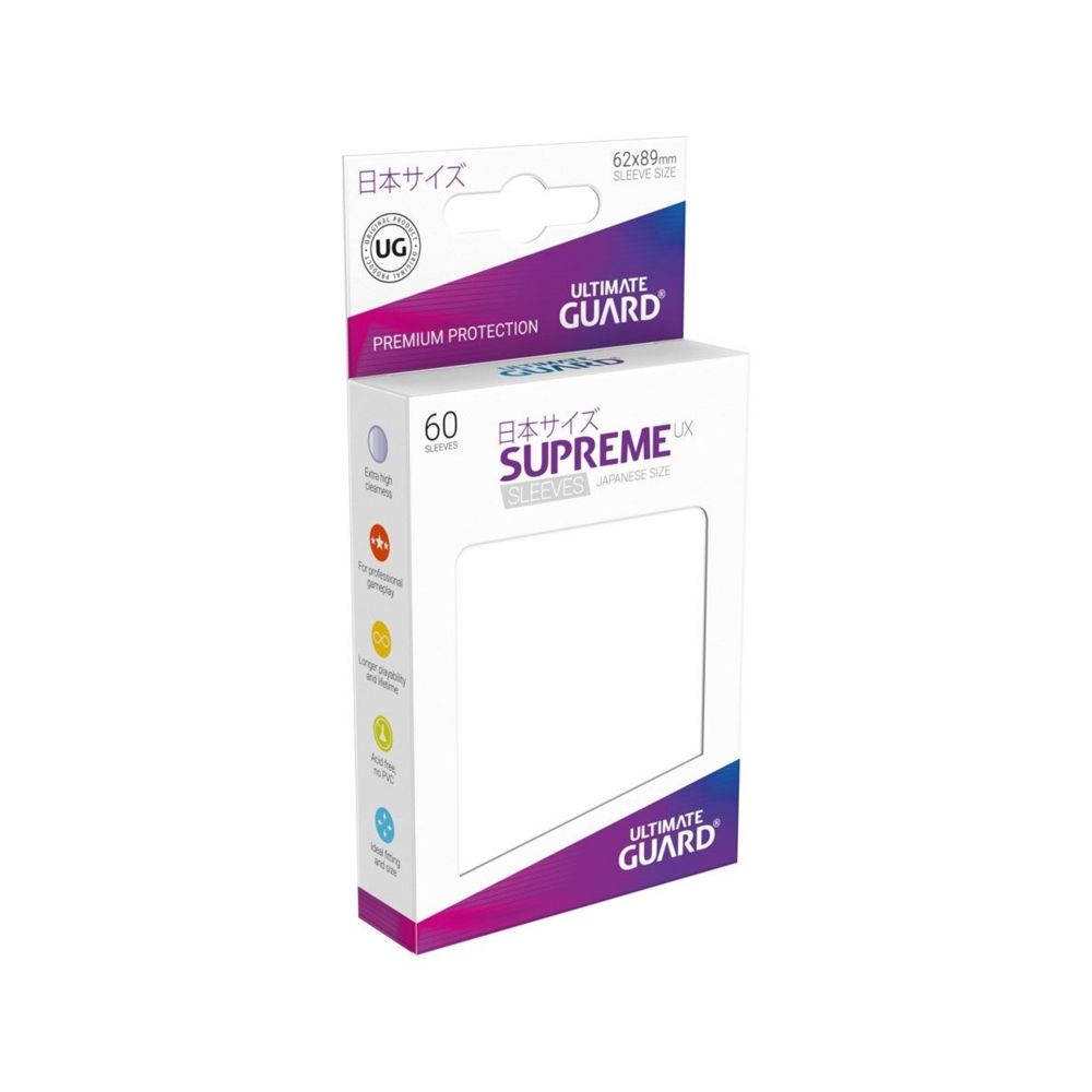 Ultimate Guard - Ultimate Guard - 60 pochettes Supreme UX Sleeves format japonais Blanc - Jeux de cartes