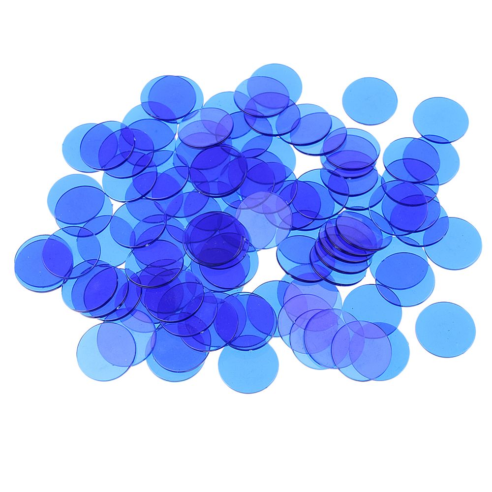 marque generique - Jeu de bingo professionnel Transparent Color Counters Plastic Marker Blue - Les grands classiques