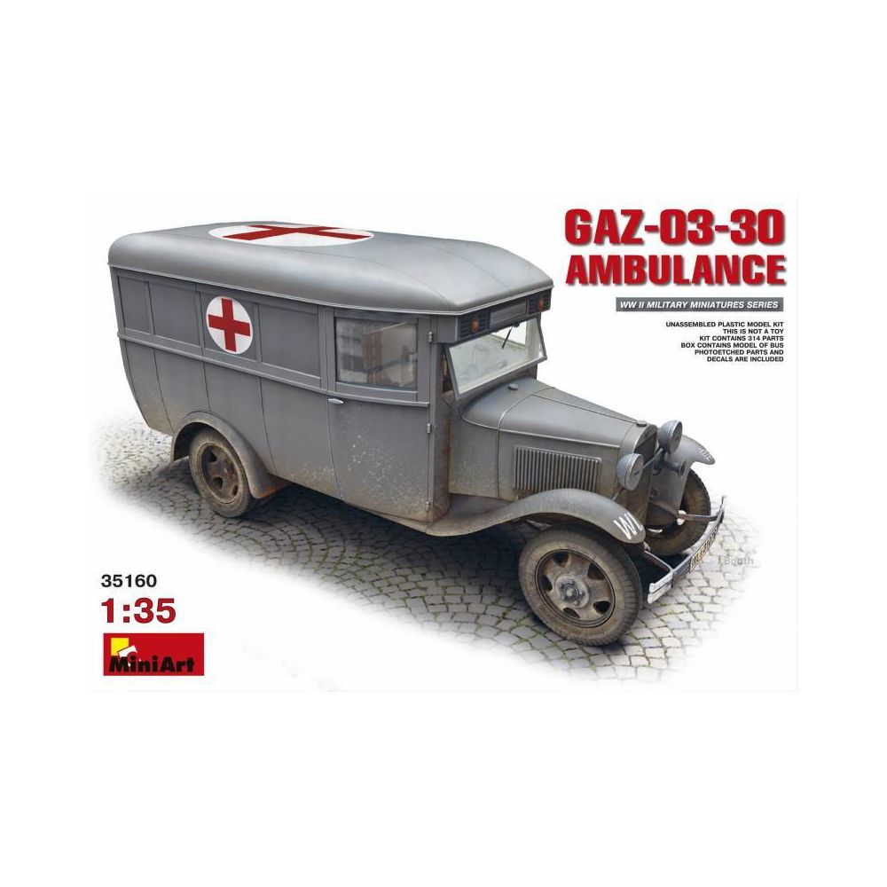 Mini Art - Maquette Voiture Maquette Camion Gaz-03-30 Ambulance - Voitures