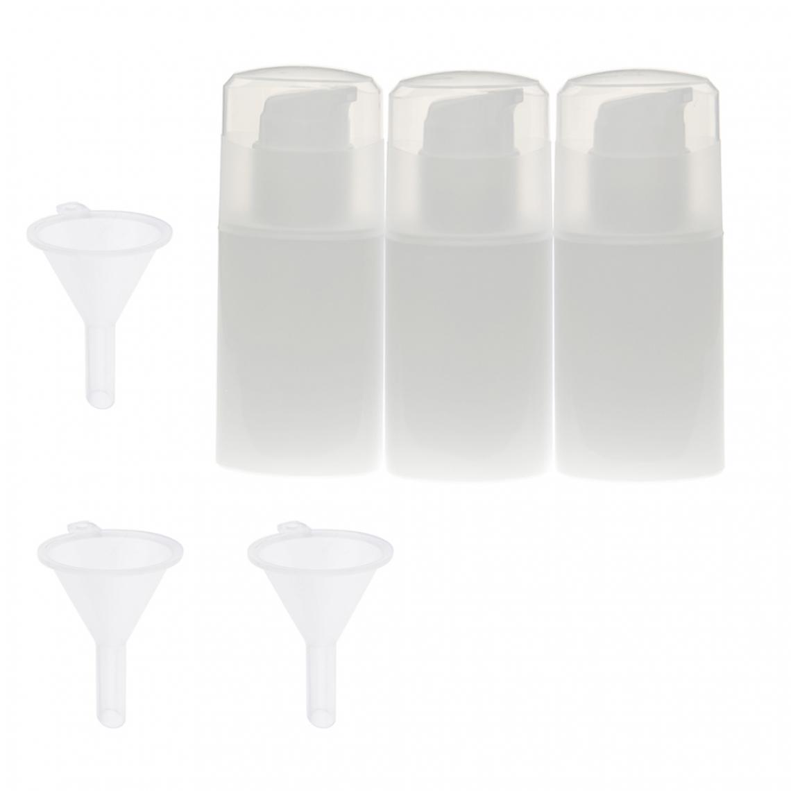 marque generique - Kit 3pcs 30ml Bouteille Cosmétique à Pompe Vide Spray Flacon Rechargeable en Plastique - Maquillage et coiffure