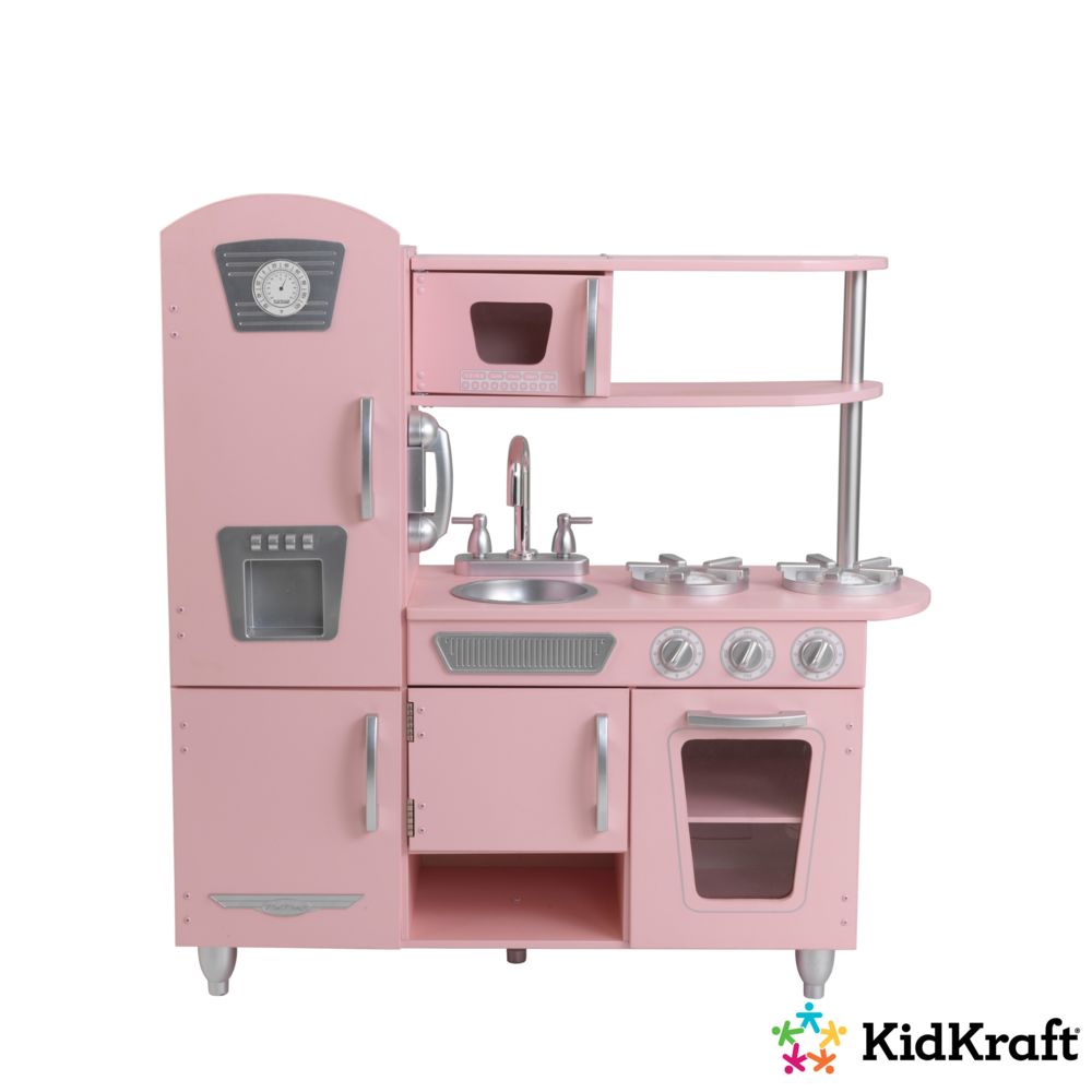 KidKraft - Cuisine enfant en bois Vintage - Rose - 53179 - Maisons de poupées