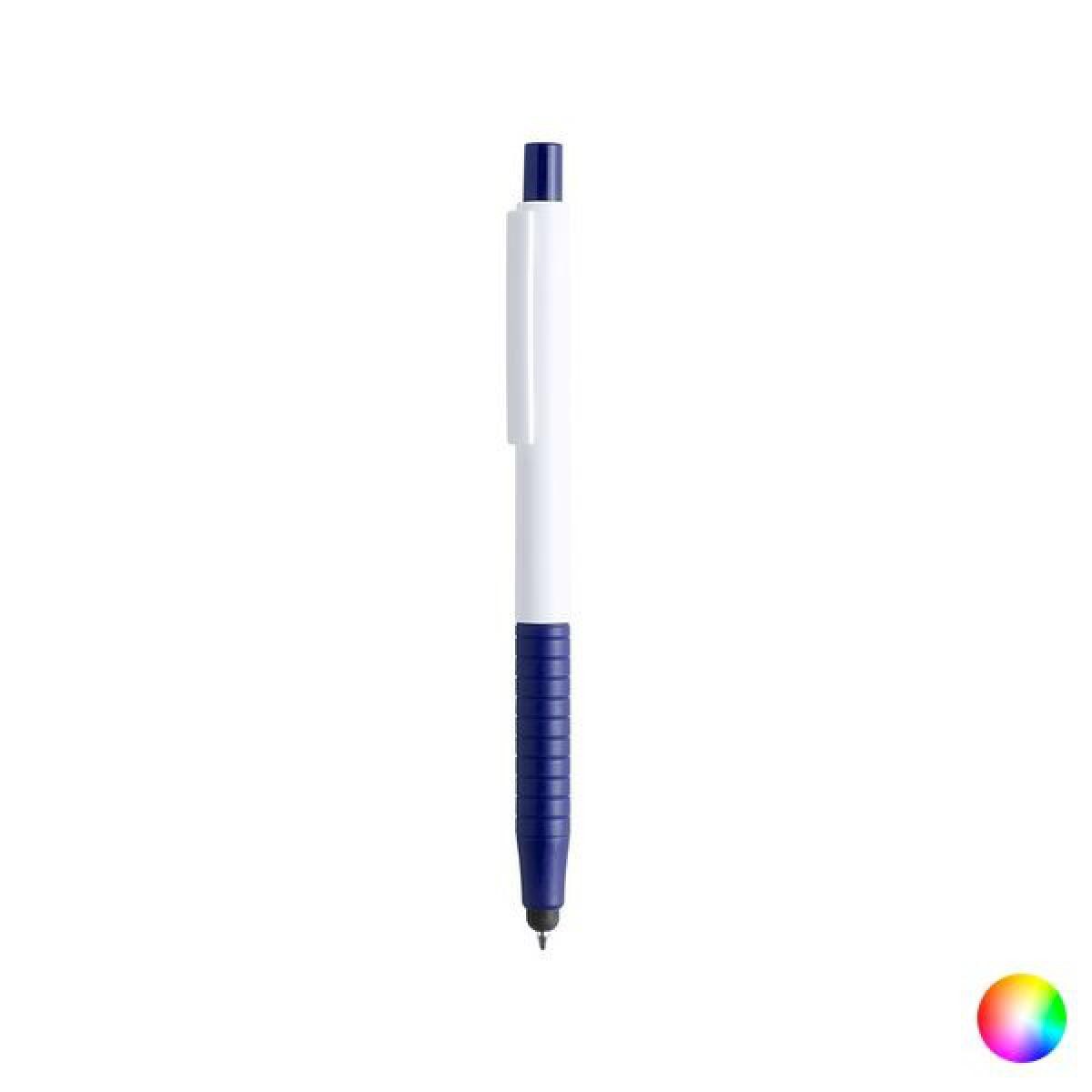 Totalcadeau - Stylo bleu design avec stylet tactile - Stylos bille pointe moyenne Bleu rétractable Couleur - Blanc pas cher - Accessoires Bureau