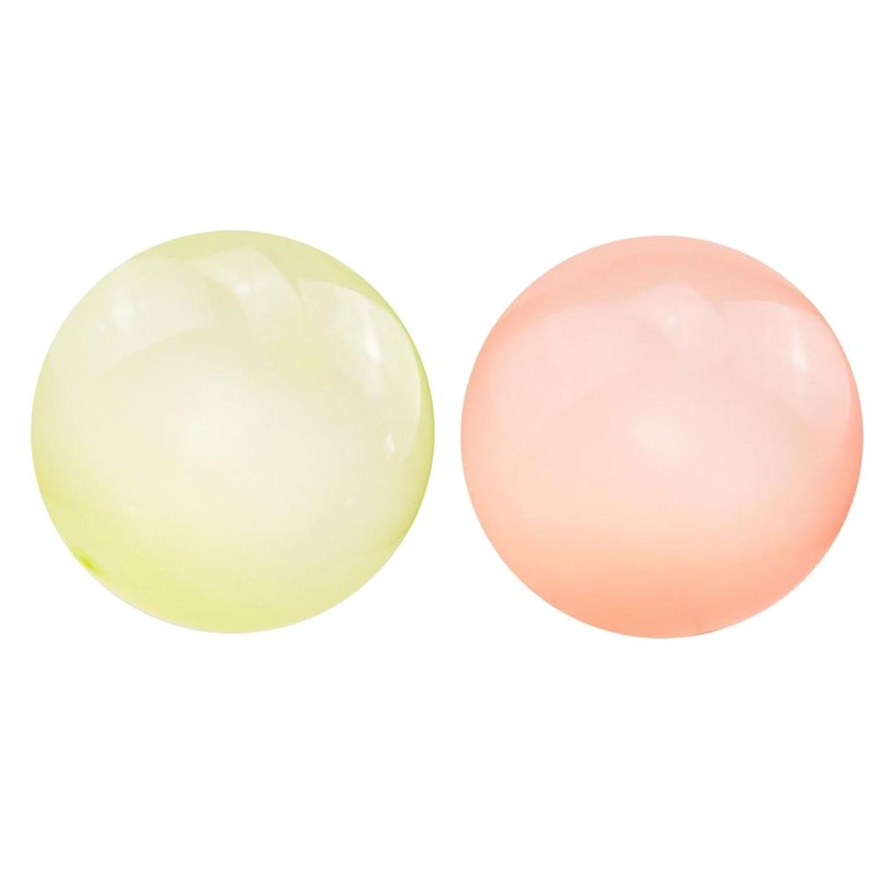 marque generique - 2x Ballon à Bulles Gonflable Ballon à Bulles Extérieur Fête Jaune + Orange S - Jeux de récréation