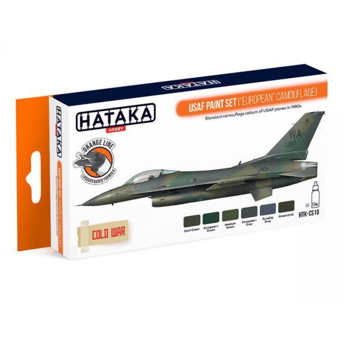 Hataka - Orange Line Set(6 pcs) USAF Paint Set ("European" Camouflage) - HATAKA - Accessoires et pièces