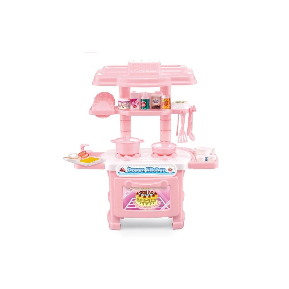 Wewoo - Miniature de cuisine en plastique faire semblant de jouer enfants jouets pour filles garçons simulation cuisson ustensiles de de ensemble rose - Briques et blocs