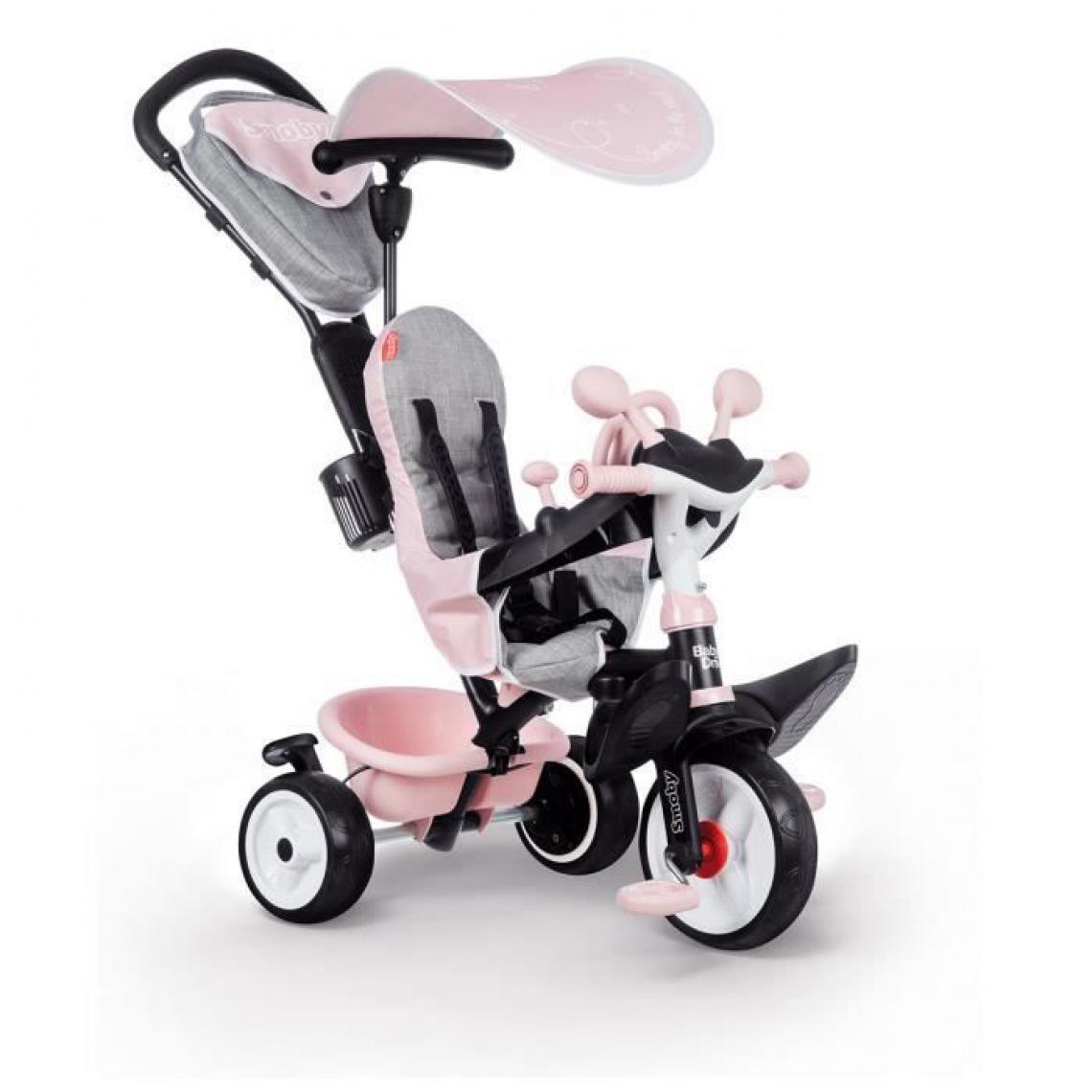 Smoby - Tricycle Baby Driver Plus Rose - SMOBY - Tricycle