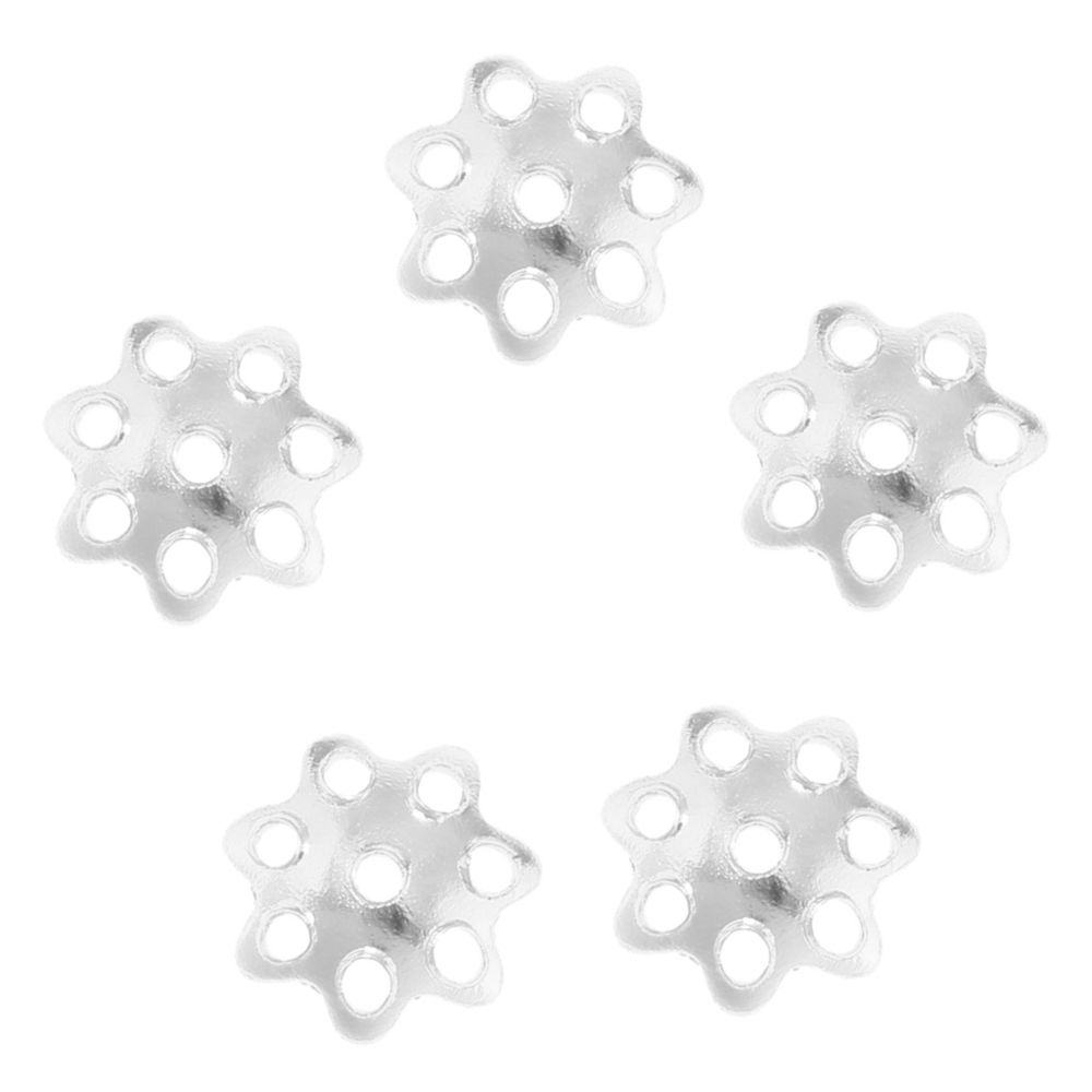 marque generique - 5 pièces 925 perles de fleurs en argent sterling - Perles