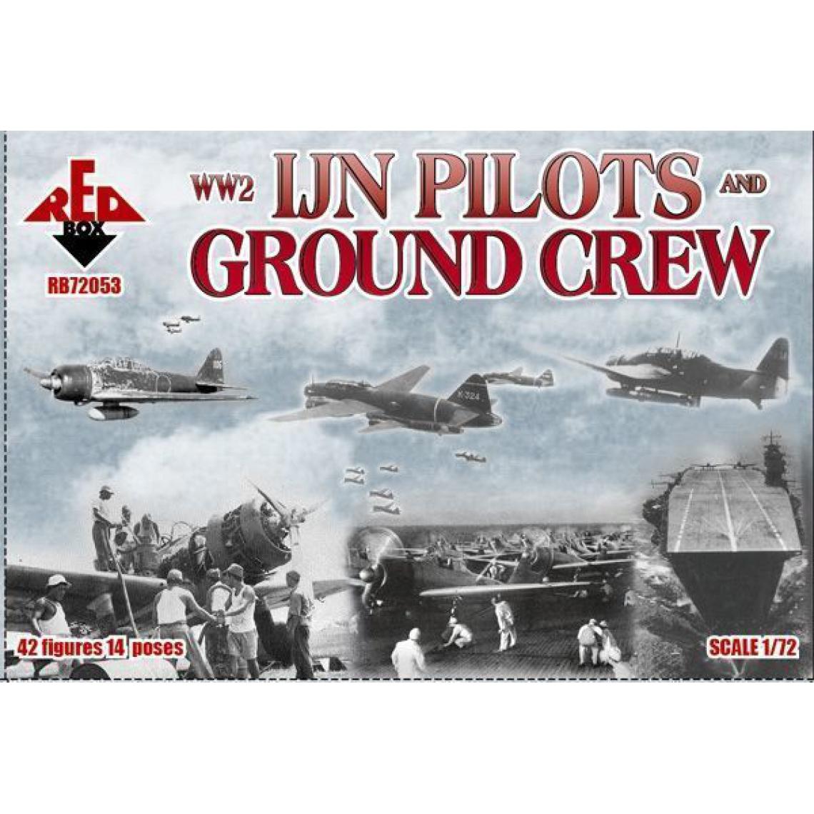 Red Box - WW2 IJN pilots and ground crew - 1:72e - Red Box - Voitures RC