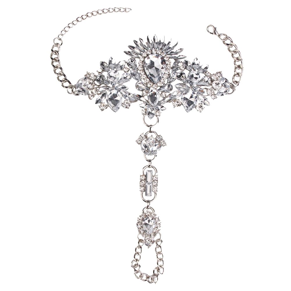 marque generique - Bracelet à bracelet en cristal à la pendentile Bracelet à bijoux en argent - Perles
