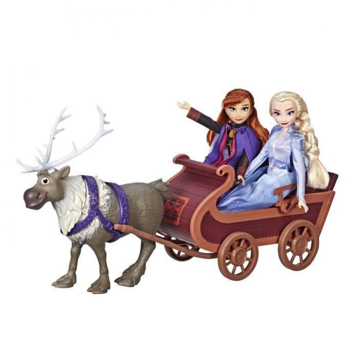 Hasbro - Poupées Anna Elsa et Sven et son traineau La Reine des Neiges 2 - Poupées mannequins