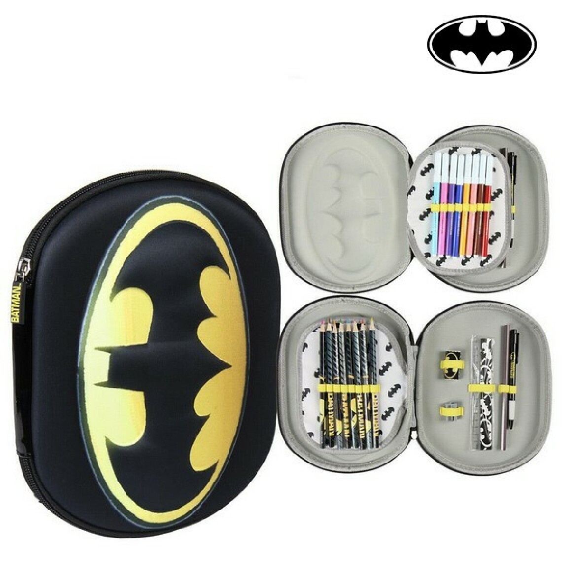 Batman - Pochette à crayons triple Batman 78872 - Accessoires Bureau