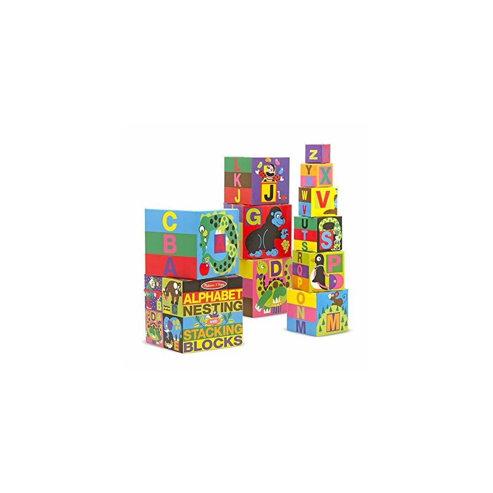 Melissa & Doug - Melissa & Doug Deluxe 10-Piece Alphabet Nesting and Stacking Blocks - Briques et blocs