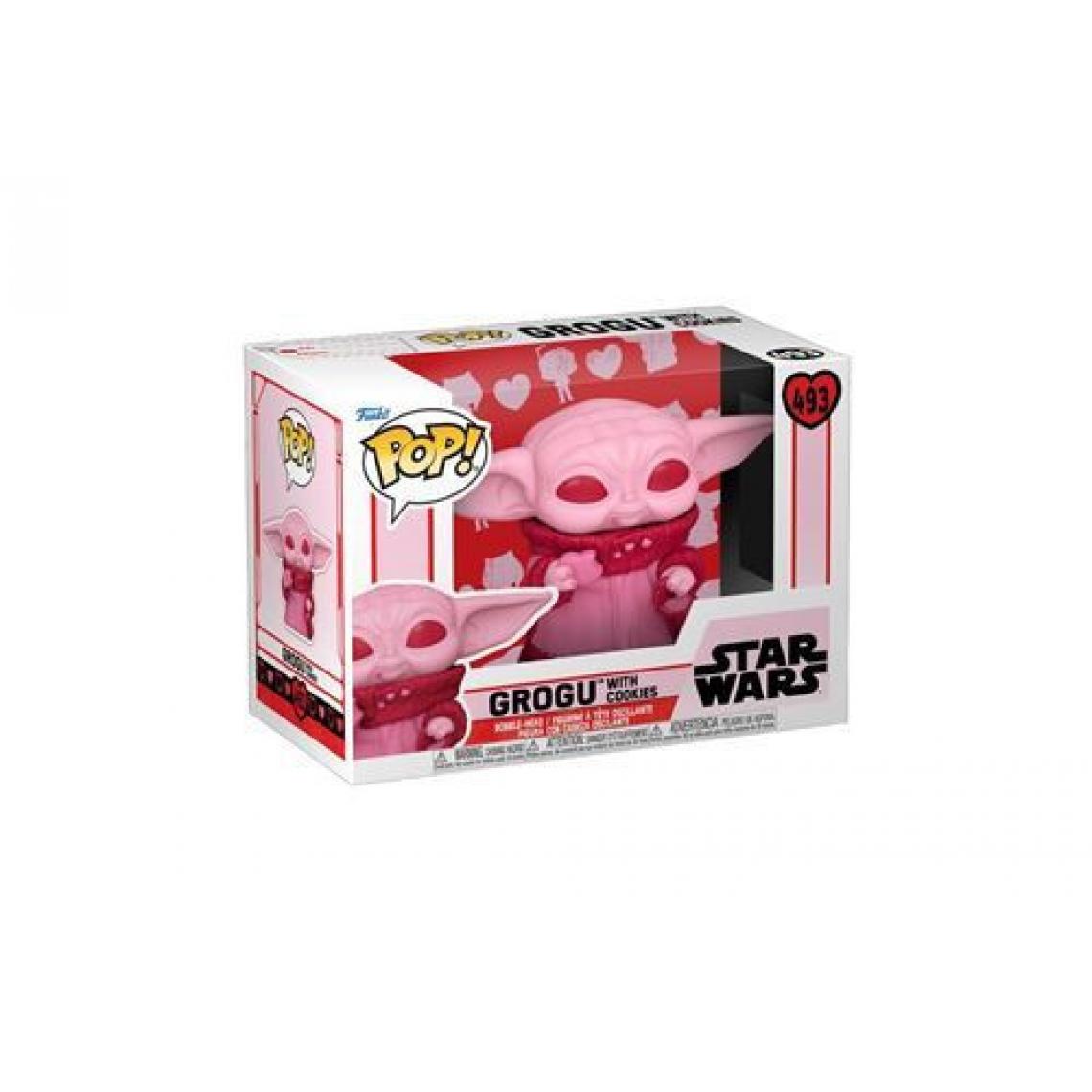 Funko - Figurine Funko Pop! Star Wars Valentines Edition Grogu with cookies - Animaux