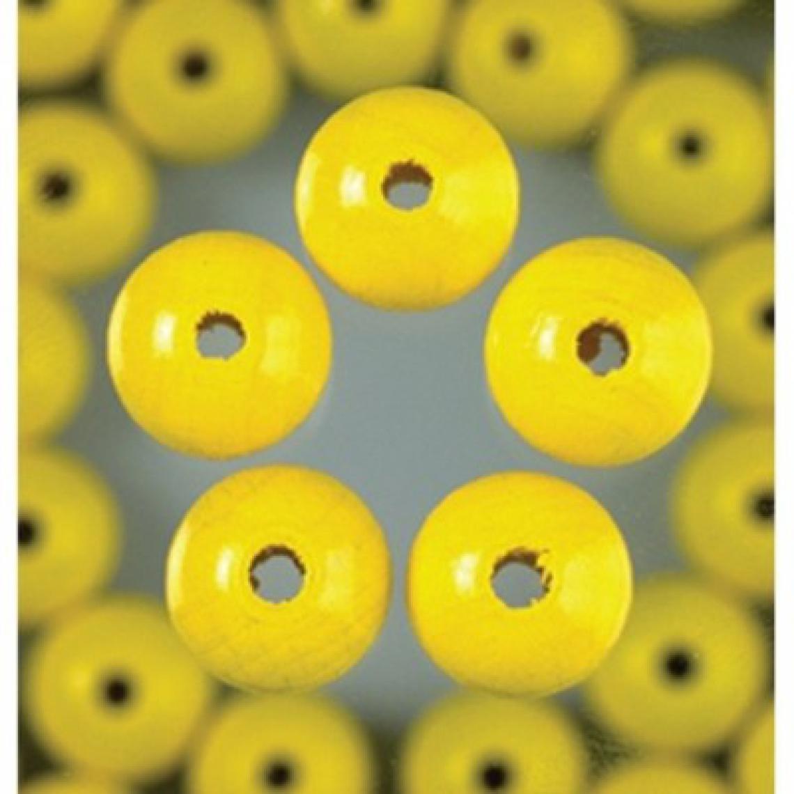 efco - Lot de 30 Perles en bois de diamètre 12 mm, diam. de perçage 3 mm - Briques et blocs