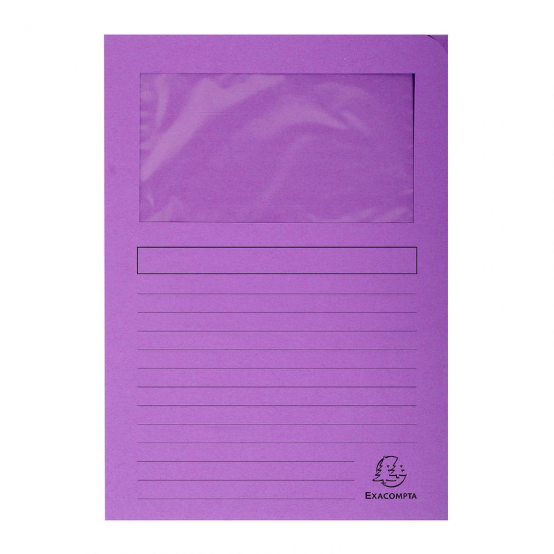 Exacompta - EXACOMPTA Chemise à fenêtre FOREVER, A4, 120 g/m2, violet () - Accessoires Bureau