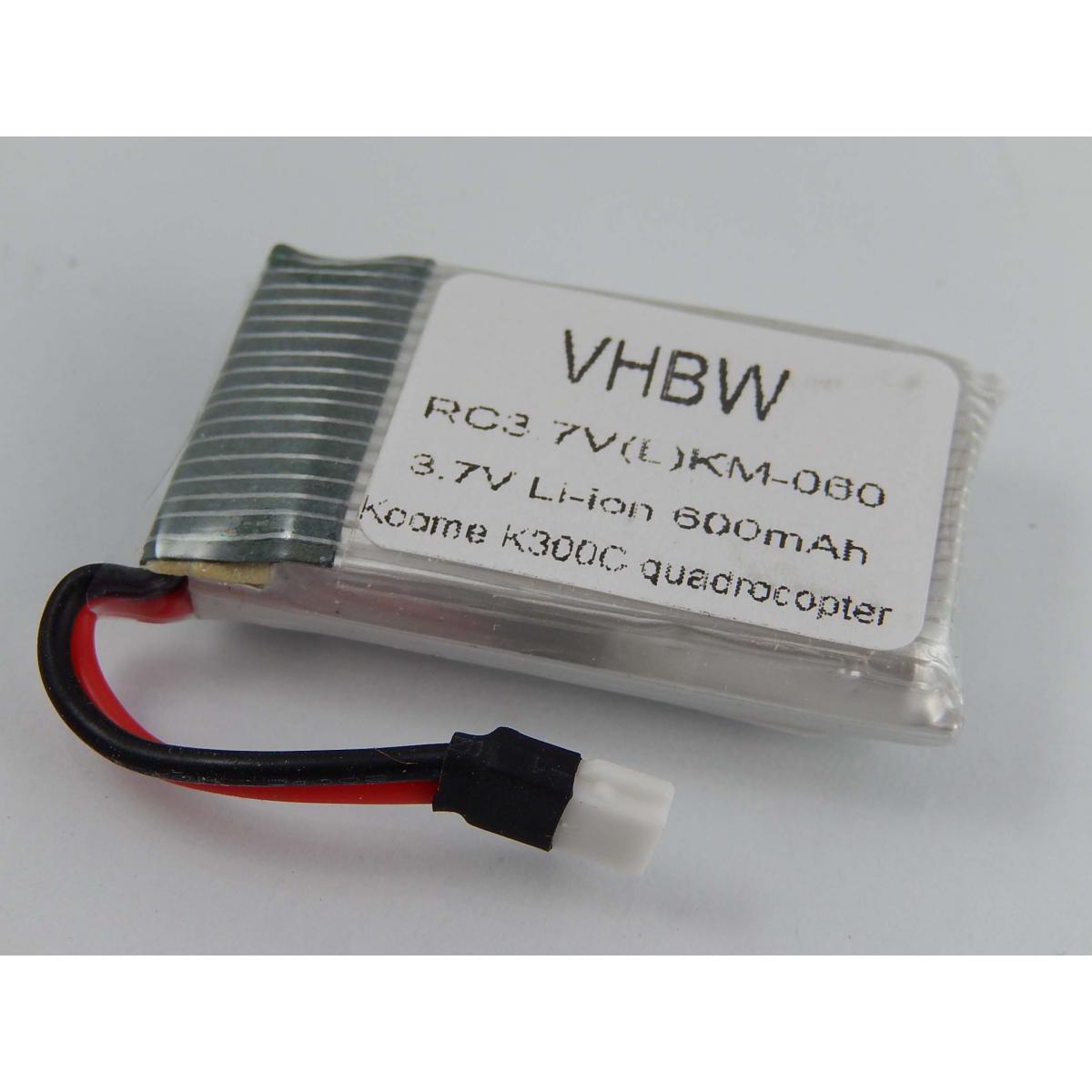 Vhbw - vhbw Li-Ion Batterie 600mAh (3.7V) pour drone, quadrirator Koome K300C Quadrocopter - Accessoires et pièces