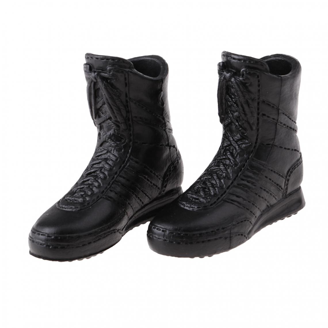 marque generique - 1/6 Femmes Chaussures Bottes Noires Accessoires pour 12'' Corps de Figure d'Action - Guerriers