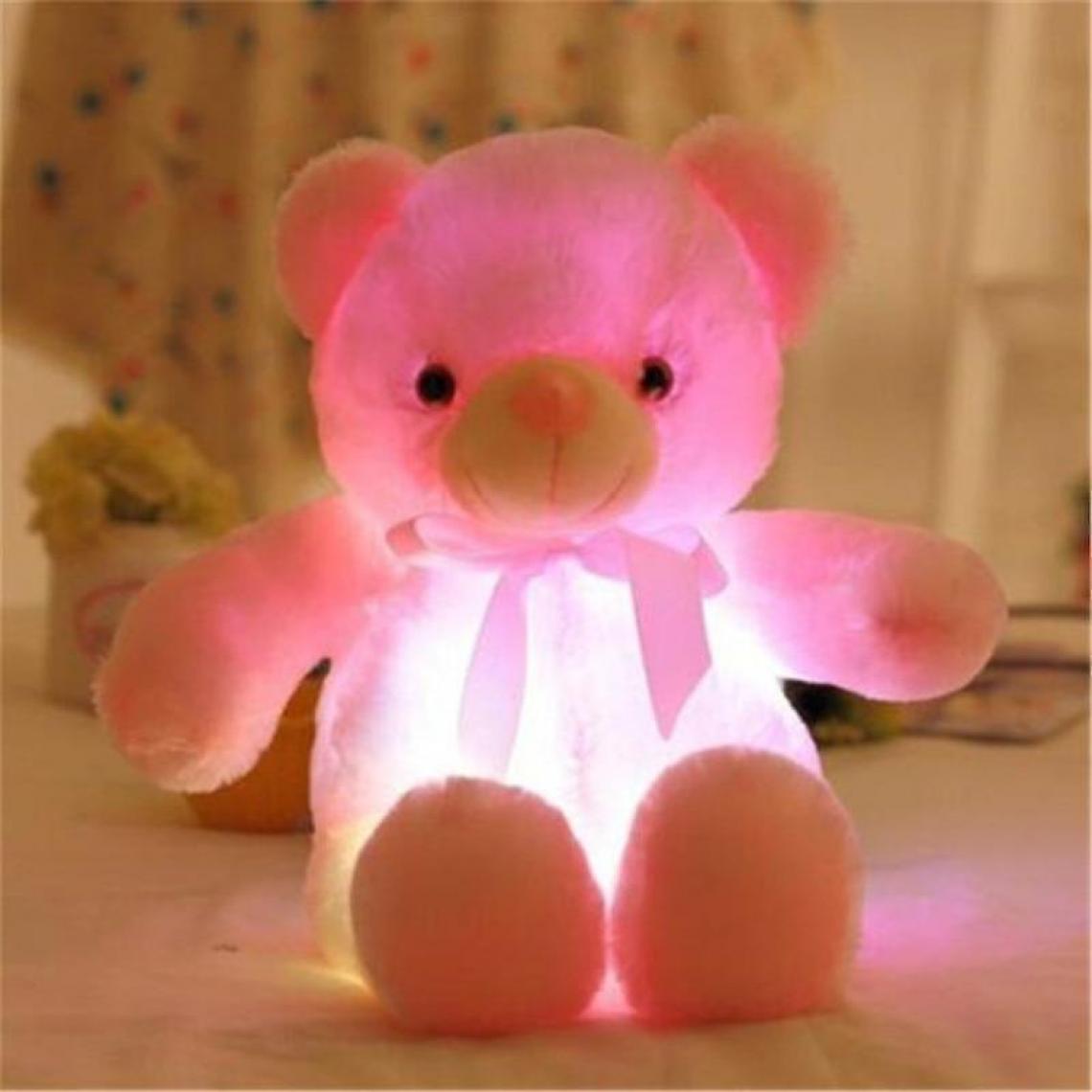 Universal - 30-80 cm lumineux luminaire peluche ours en peluche (rose 50 cm) - Animaux