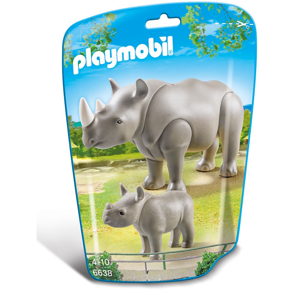 Playmobil - CITY LIFE - Rhinocéros et son petit - 6638 - Playmobil