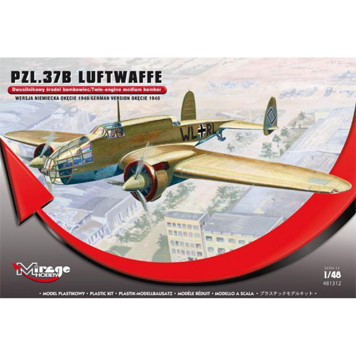 Mirage Hobby - PZL.37B Luftwaffe Germ.Vers. Okecie 1940 - 1:48e - Mirage Hobby - Accessoires et pièces