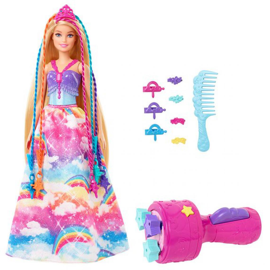 Ludendo - Barbie Princesse Tresses Magiques - Poupées mannequins