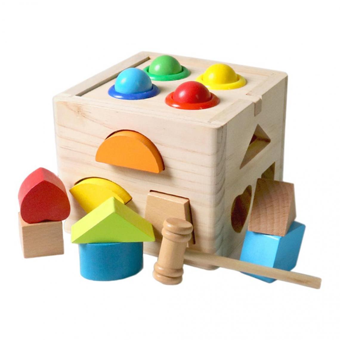 marque generique - Jouets préscolaires pour bébés en bois Montessori Push Ball - Jeux d'éveil