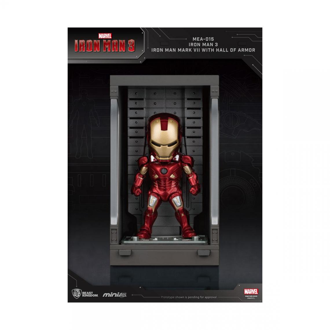 Beast Kingdom Toys - Iron Man 3 - Figurine Mini Egg Attack Hall of Armor Iron Man Mark VII 8 cm - Films et séries