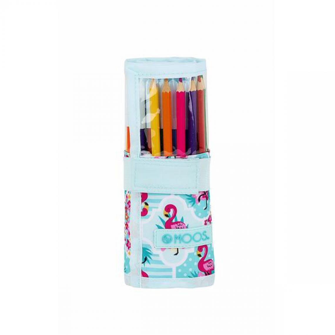 Unknown - Pochette crayons Moos Enveloppante Turquoise (27 Pièces) - Accessoires Bureau