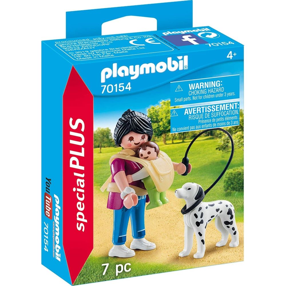 Playmobil - 70154 Playmobil Maman avec bébé et chien - Playmobil