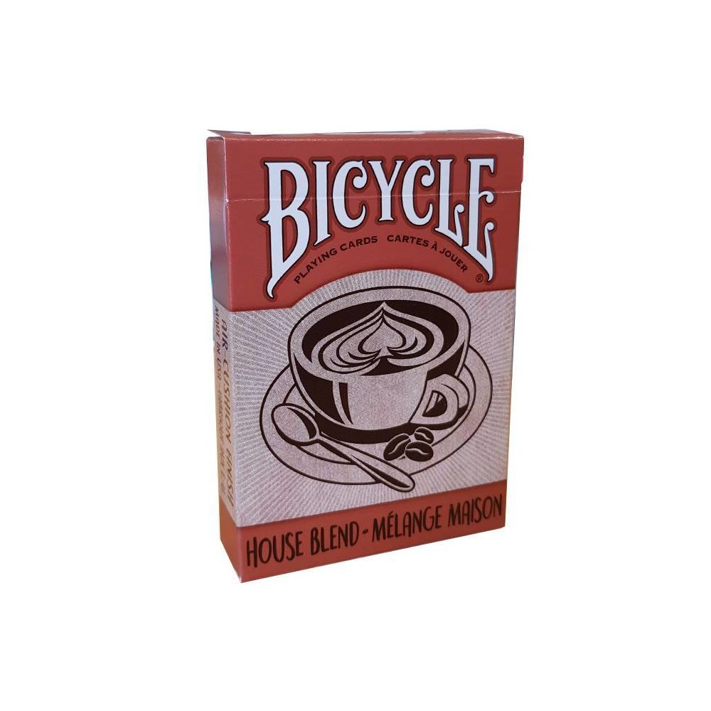 Bicycle Cards - Bicycle ""HOUSE BLEND"" - Jeu de 56 cartes toilées plastifiées - format poker - 2 index standards - Magie